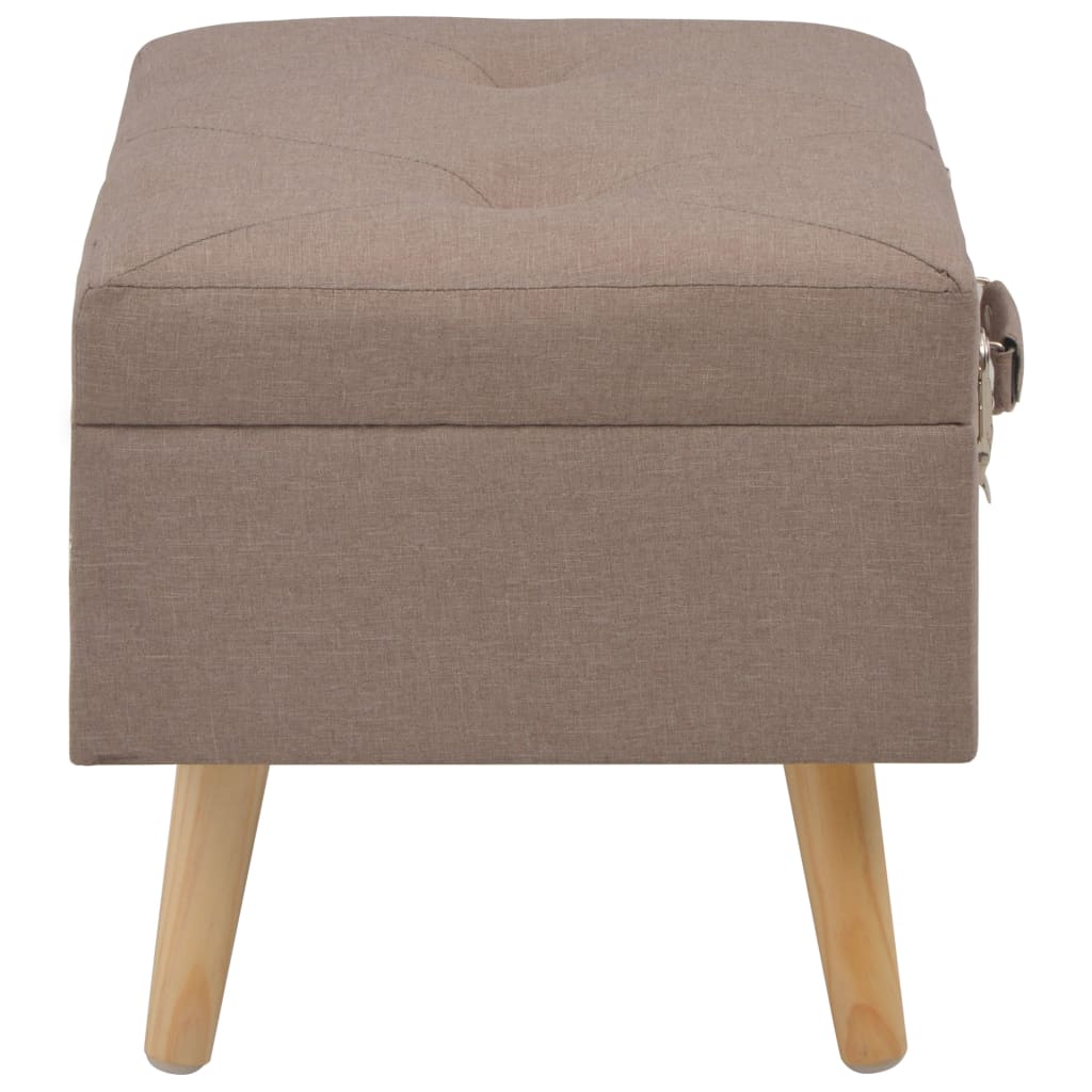 Tabouret de rangement 40 cm Marron Tissu