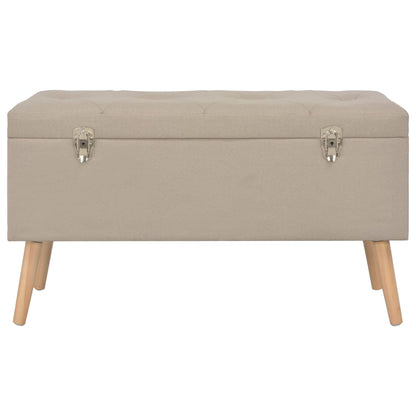 Tabourets de rangement lot de 3 Beige Tissu