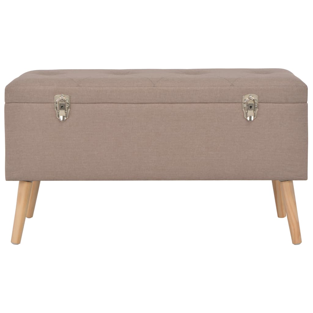 Tabourets de rangement lot de 3 Marron Tissu