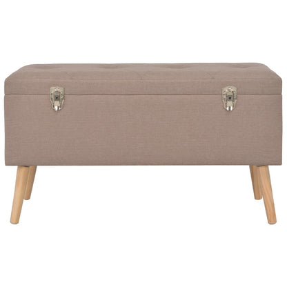 Tabourets de rangement lot de 3 Marron Tissu