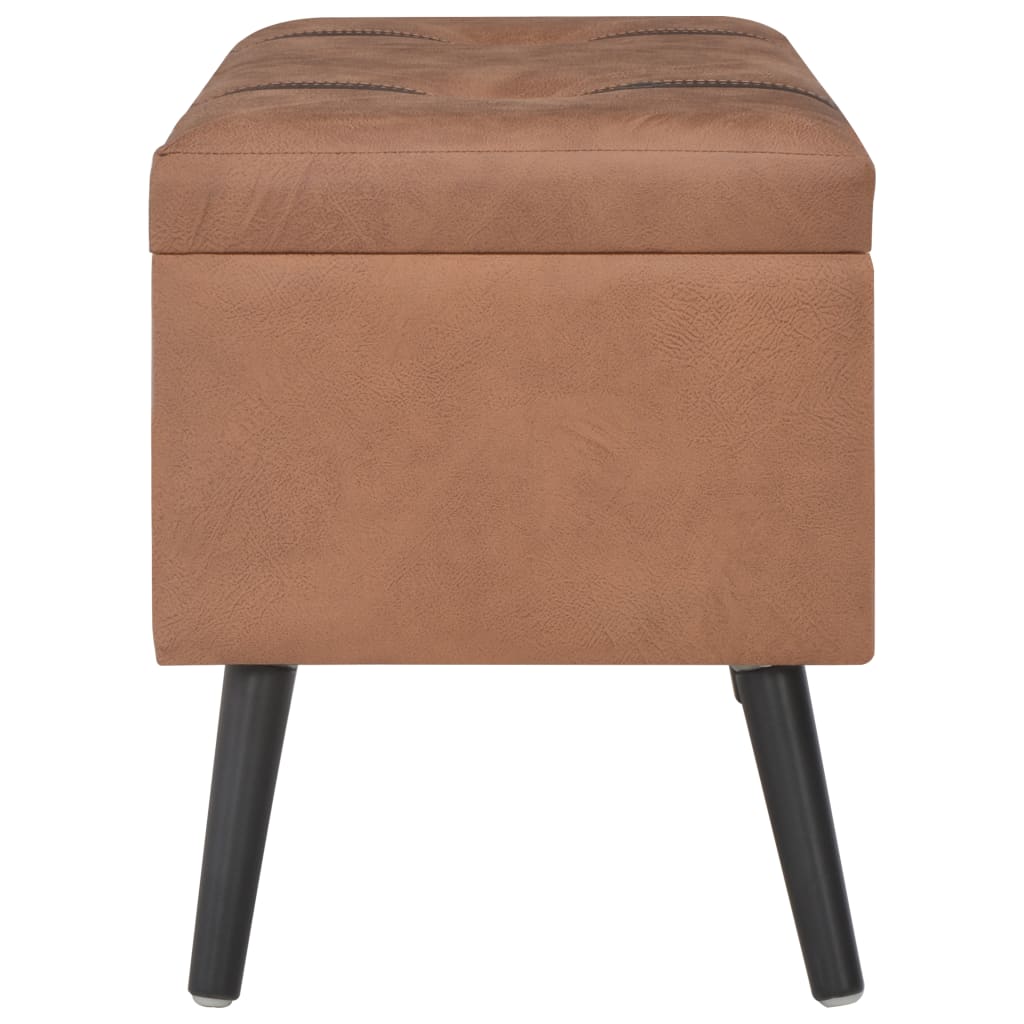 Tabourets de rangement lot de 3 Marron Similicuir