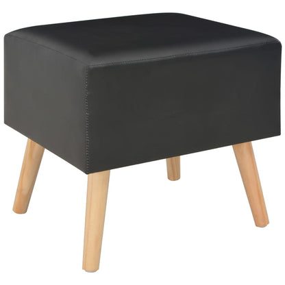 Table de chevet Noir 40x35x40 cm Similicuir