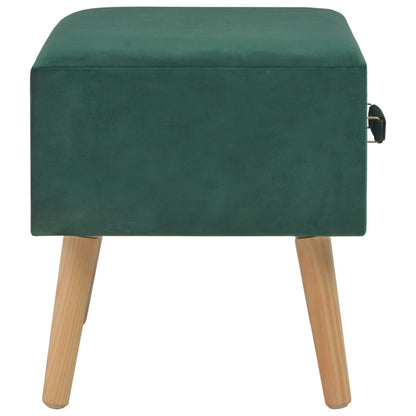 Table de chevet Vert 40x35x40 cm Velours