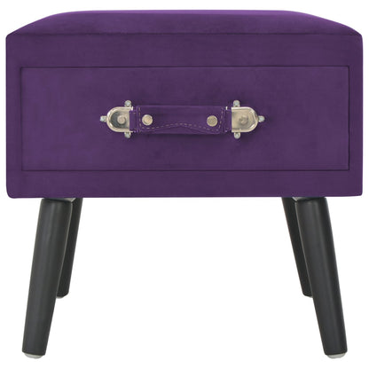 Table de chevet Violet foncé 40x35x40 cm Velours