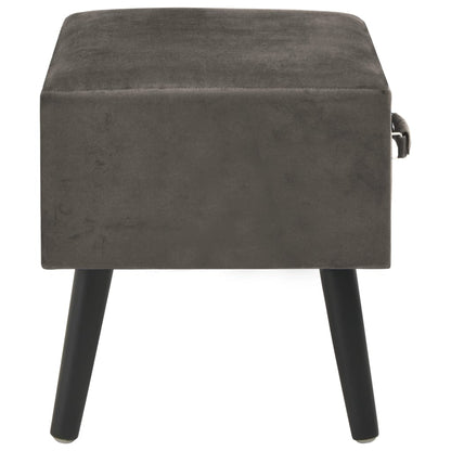 Table de chevet Gris 40x35x40 cm Velours