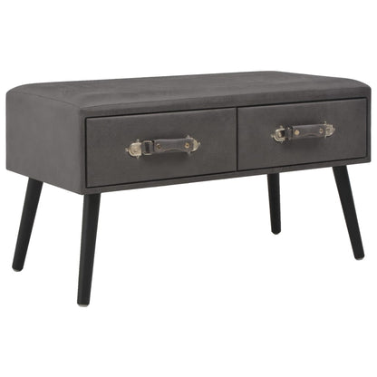 Table basse Gris 80x40x46 cm Similicuir