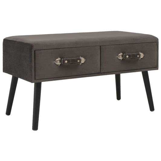 Table basse Gris 80x40x46 cm Velours