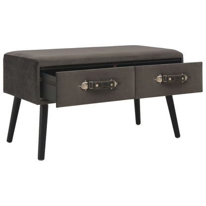 Table basse Gris 80x40x46 cm Velours