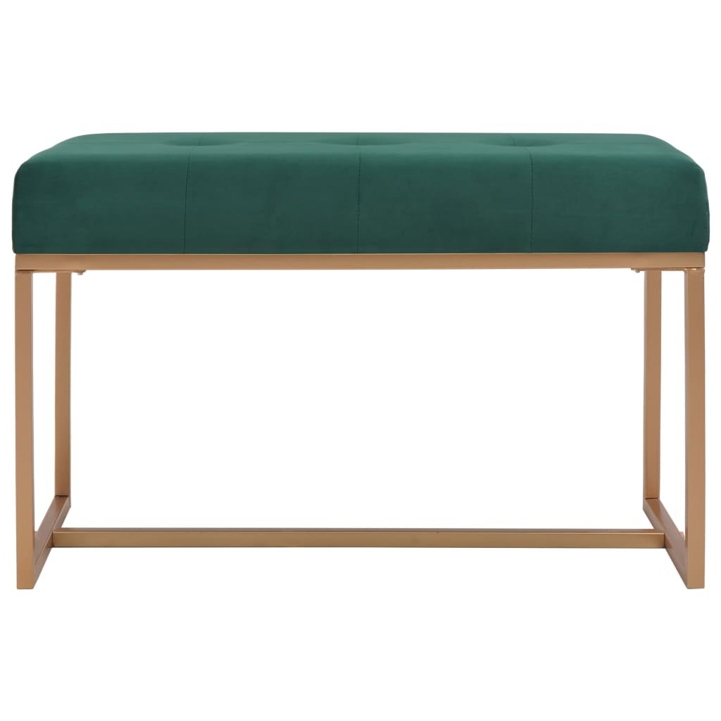 Banc 80 cm Vert Velours