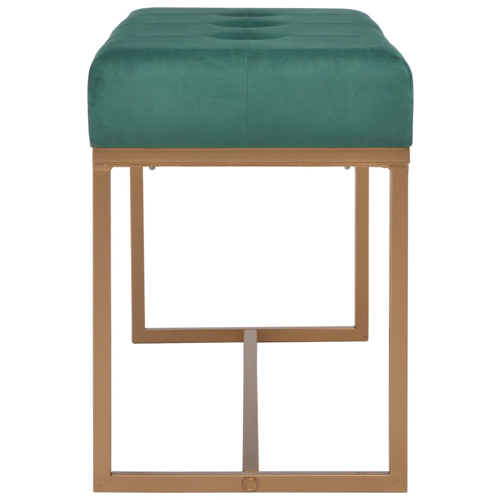 Banc 80 cm Vert Velours