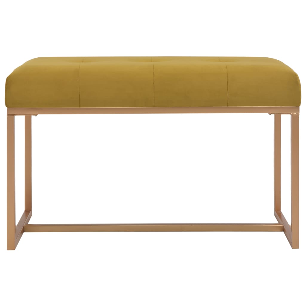 Banc 80 cm Moutarde Velours