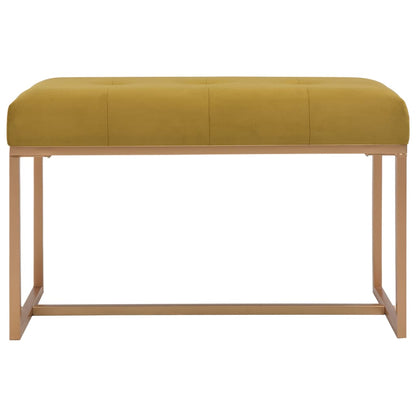 Banc 80 cm Moutarde Velours