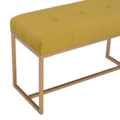 Banc 80 cm Moutarde Velours