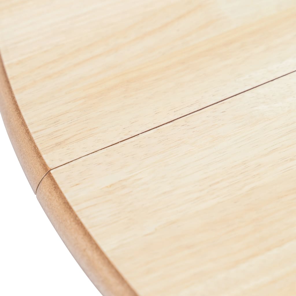 Table à manger Blanc et marron 106 cm Bois d'hévéa massif