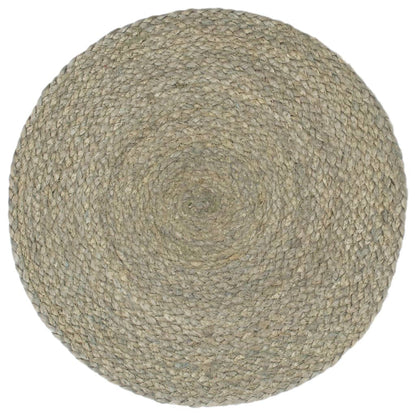 Napperons 6 pcs Gris Plain 38 cm Rond Jute