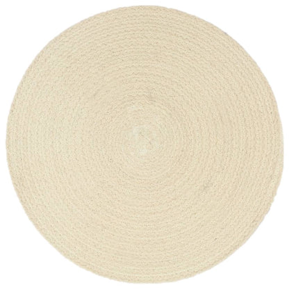 Napperons 4 pcs Naturel Plain 38 cm Rond Coton