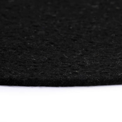 Napperons 4 pcs Noir Plain 38 cm Rond Coton