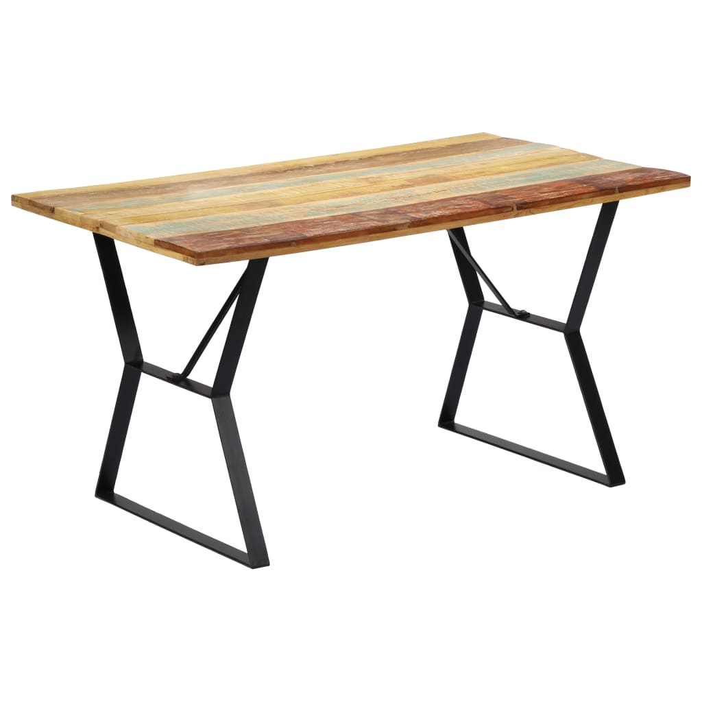 Table à manger 140x80x76 cm Bois de récupération massif