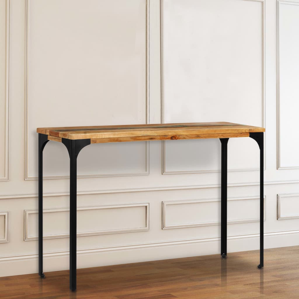 Table console 120 x 35 x 76 cm Bois de récupération massif