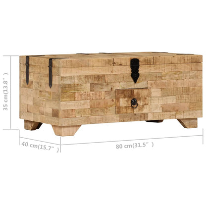 Table basse Bois de manguier massif 80x40x35 cm