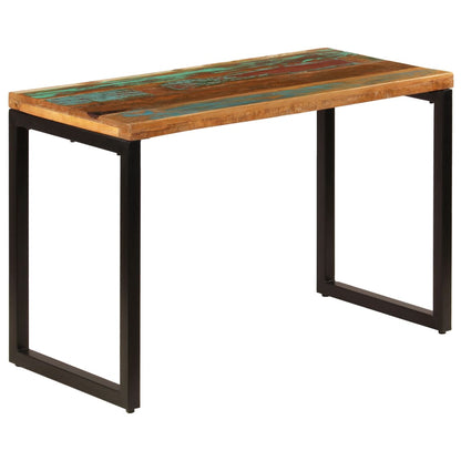 Table à manger 115x55x76cm Bois de récupération massif et acier