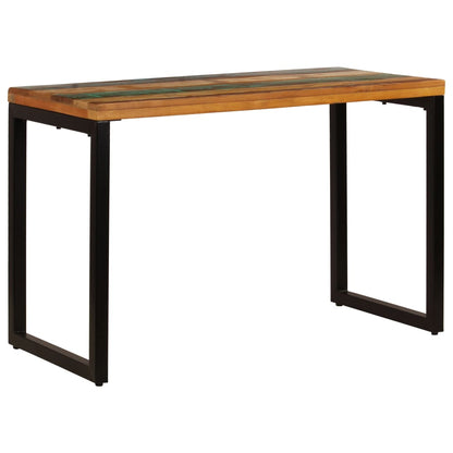 Table à manger 115x55x76cm Bois de récupération massif et acier