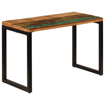 Table à manger 115x55x76cm Bois de récupération massif et acier