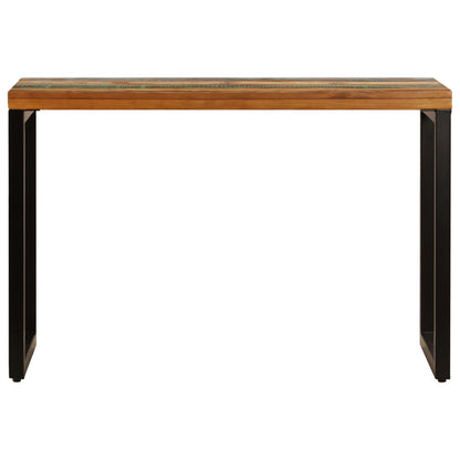 Table à manger 115x55x76cm Bois de récupération massif et acier