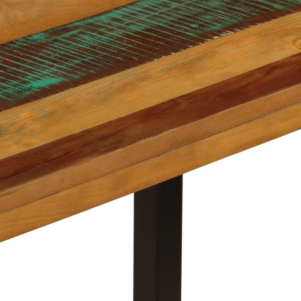 Table à manger 115x55x76cm Bois de récupération massif et acier