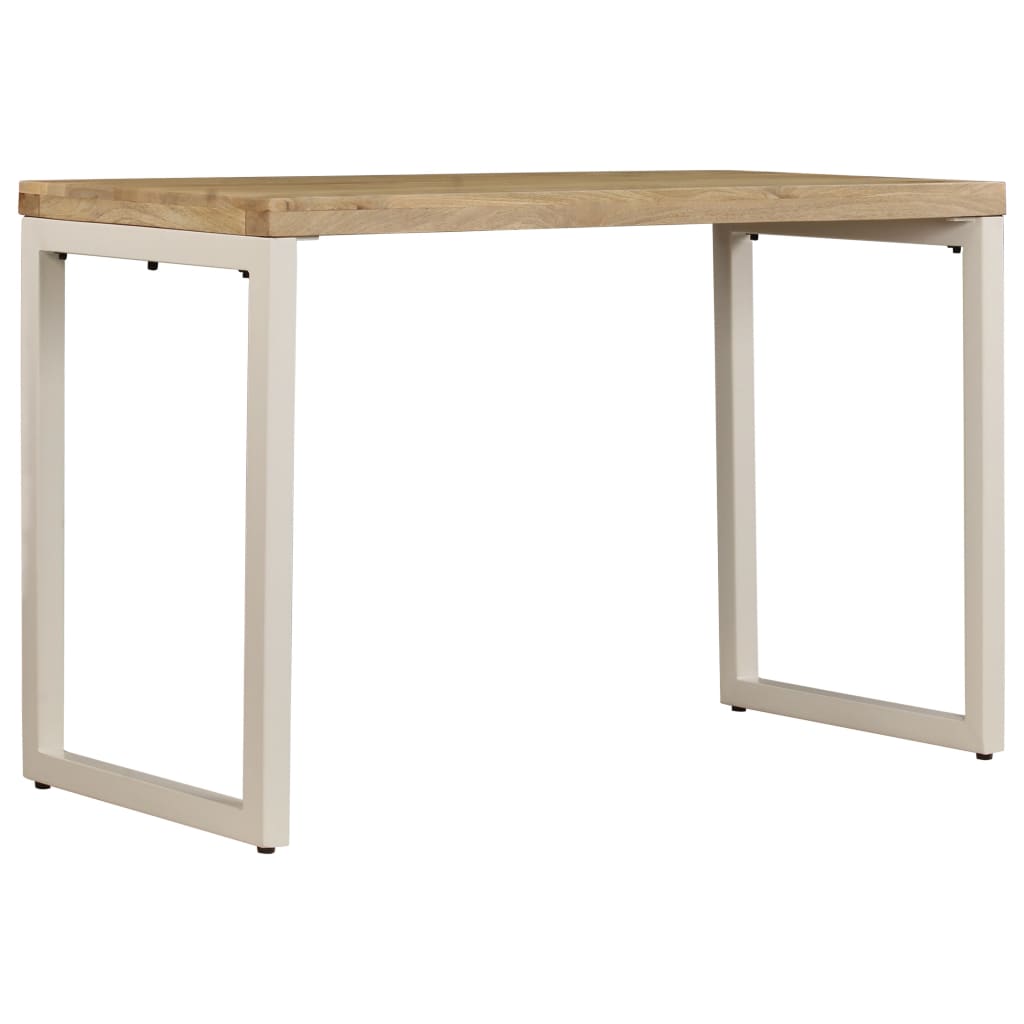 Table à manger 115x55x76 cm Bois de manguier massif et acier