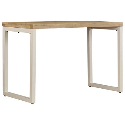 Table à manger 115x55x76 cm Bois de manguier massif et acier