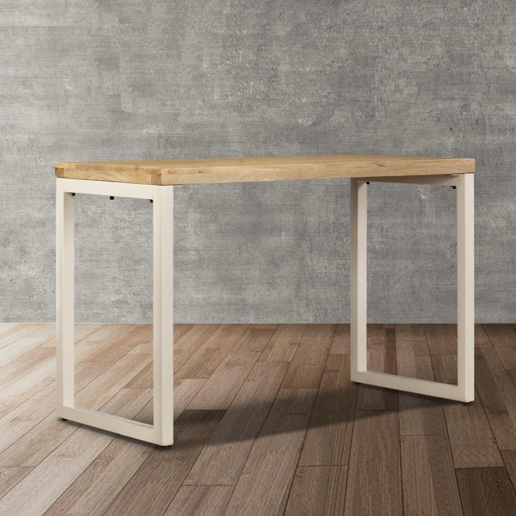 Table à manger 115x55x76 cm Bois de manguier massif et acier