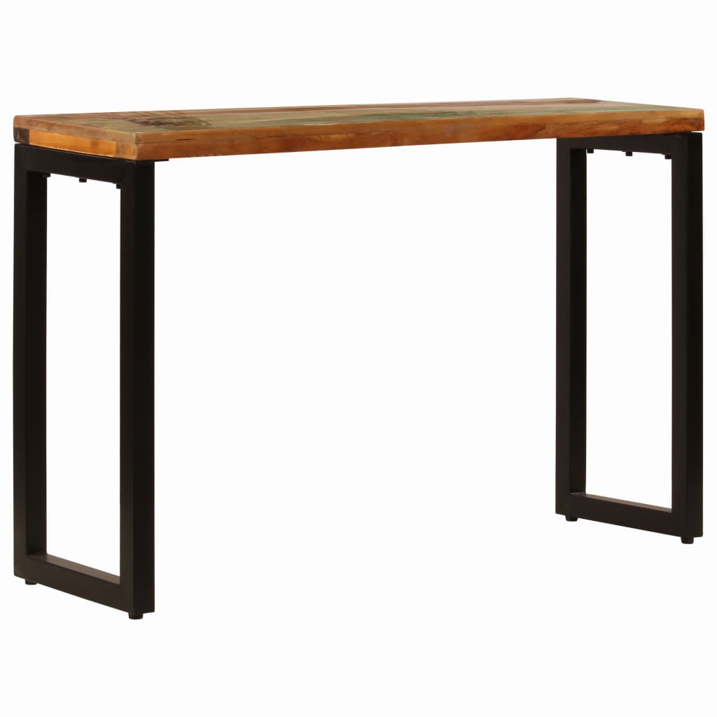 Table console 120x35x76 cm Bois de récupération solide et acier