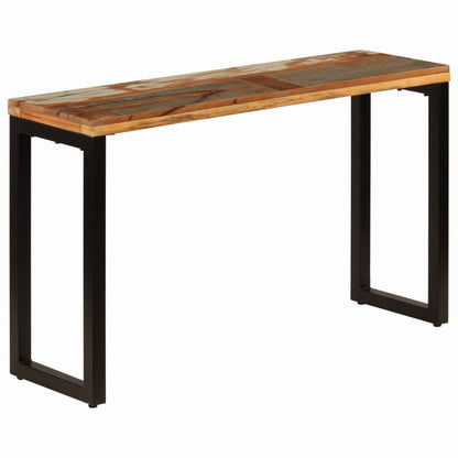 Table console 120x35x76 cm Bois de récupération solide et acier