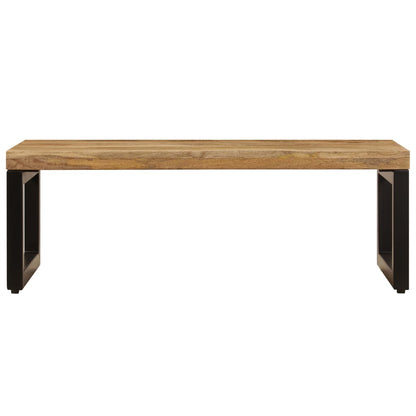 Table basse 100x50x35 cm Bois de manguier solide et acier