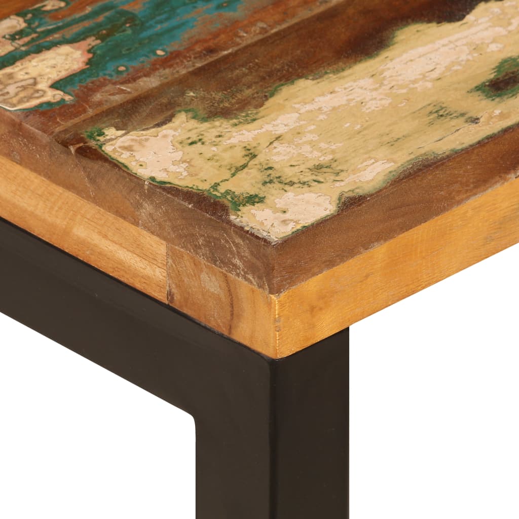 Table basse 100x50x35 cm Bois de récupération solide et acier