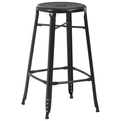 Tabourets de bar lot de 2 noir acier