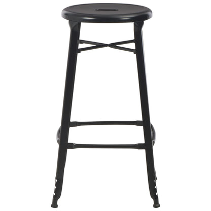 Tabourets de bar lot de 2 noir acier