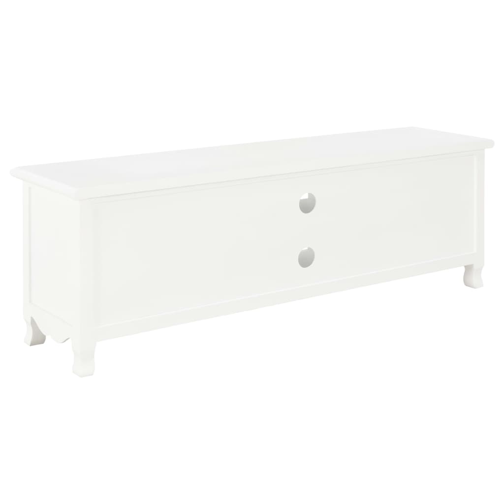 Meuble TV Blanc 120x30x40 cm Bois