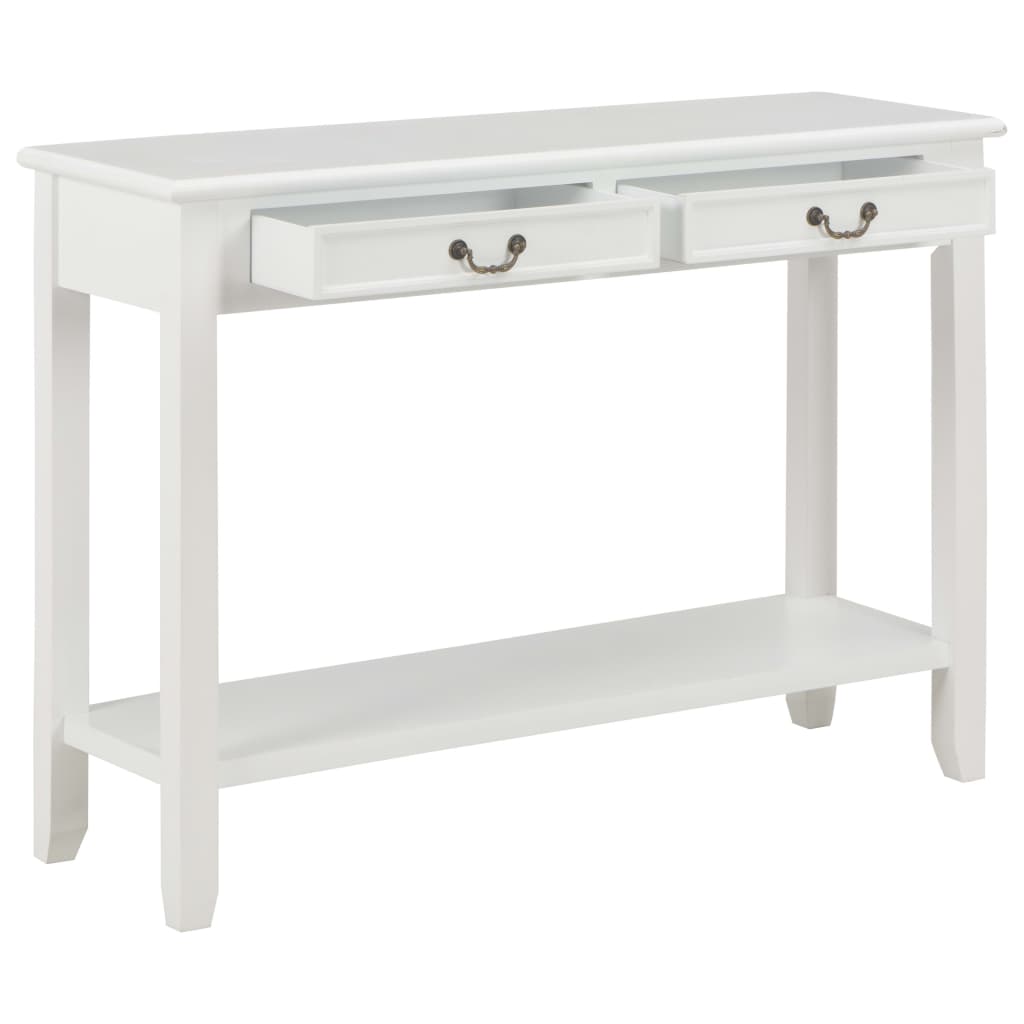 Table console Blanc 110x35x80 cm Bois