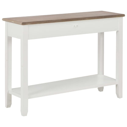 Table console Blanc 110x35x80 cm Bois