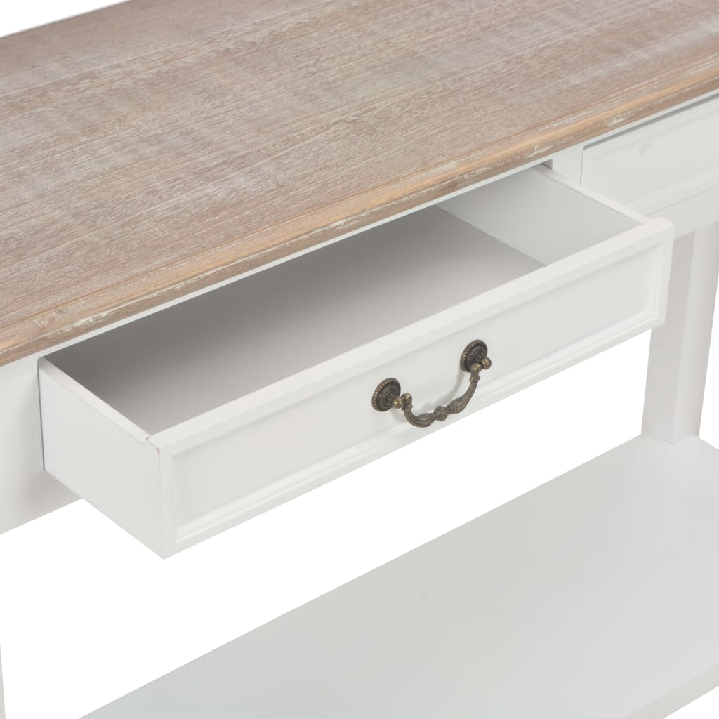 Table console Blanc 110x35x80 cm Bois