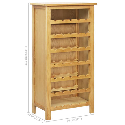 Range bouteille 56x32x110 cm Bois de chêne solide