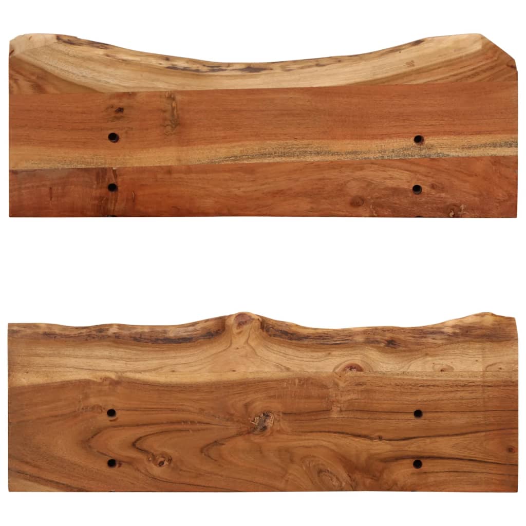 Étagères murales 2 pcs 60x20x18 cm Bois d'acacia massif