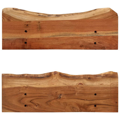 Étagères murales 2 pcs 60x20x18 cm Bois d'acacia massif