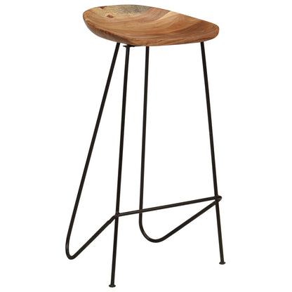 Tabourets de bar lot de 2 bois d'acacia massif