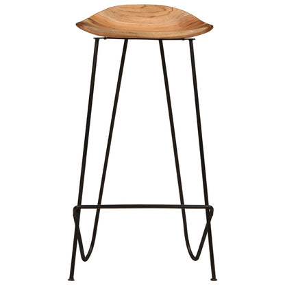 Tabourets de bar lot de 2 bois d'acacia massif