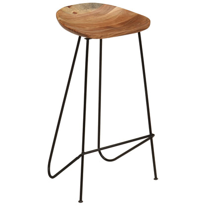 Tabourets de bar lot de 2 bois d'acacia massif