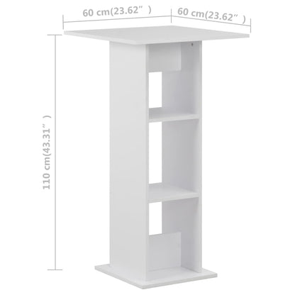 Table de bar Blanc 60x60x110 cm