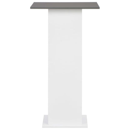 Table de bar Blanc et gris anthracite 60x60x110 cm